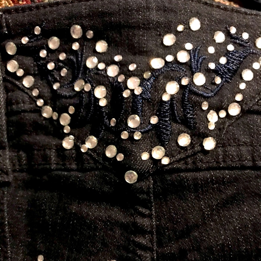 NWT Sz 13 jr Black Skinny Jeans with Bling